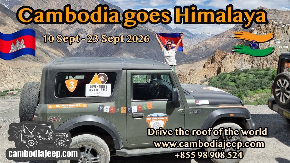 Self drive jeep tour in Himalaya for Cambodians