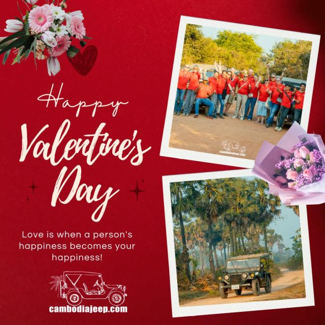[English Below]
រីករាយថ្ងៃនៃក្ដីស្រលាញ់ 14-កុម្ភៈ 
សូមបង្ហាញក្ដីស្រលាញ់របស់ចំពោះមនុស្សជាទីស្រលាញ់របស់អ្នកជារៀងរហូត❤️✨

Happy Valentine's Day on 14th February
Show your love to your beloved person forever❤️✨

#CambodiaJeepTour #Cambodiajeep