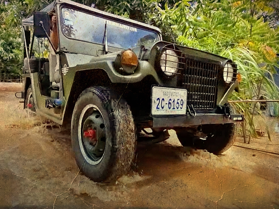 Vintage jeep countryside