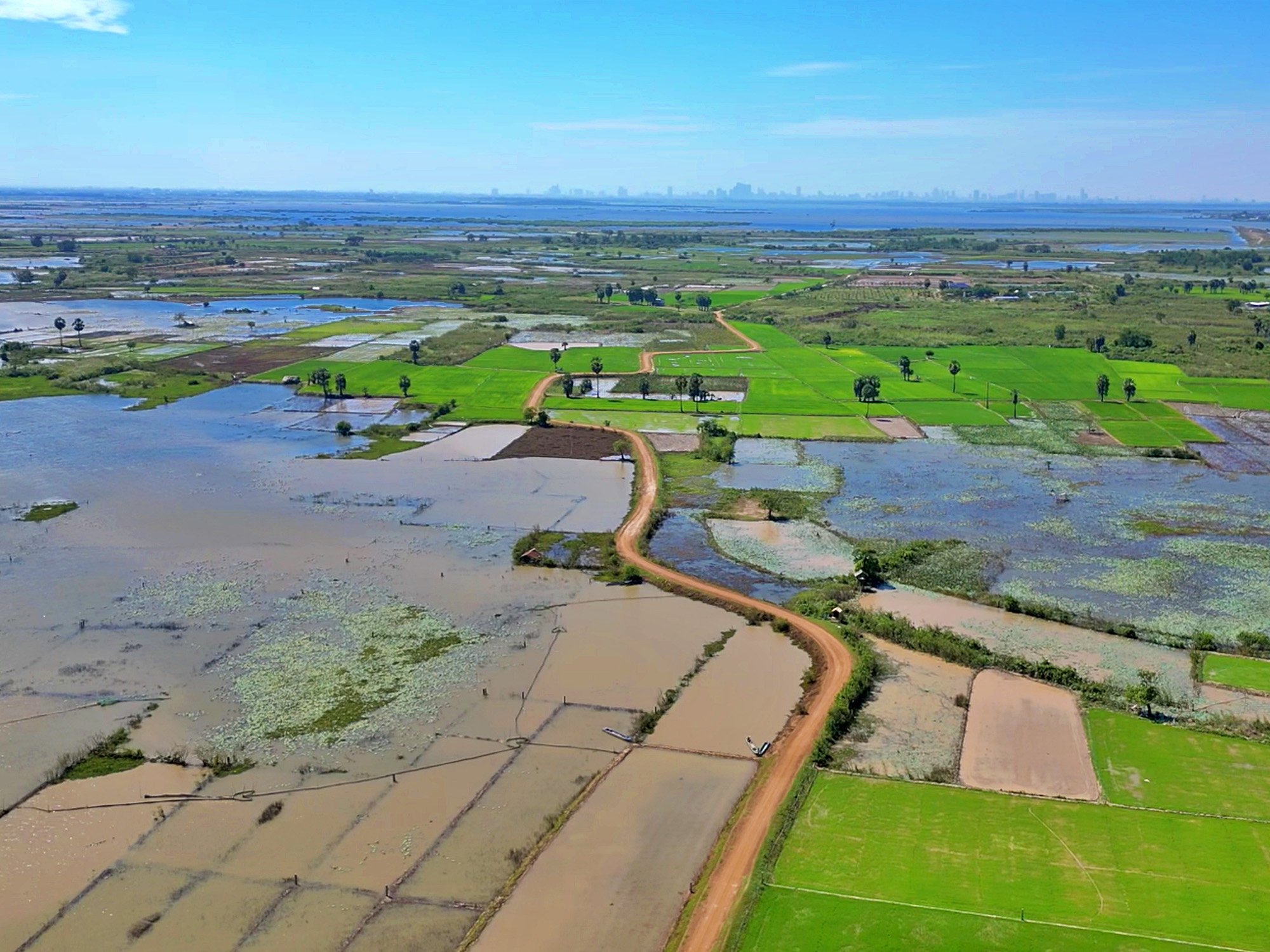 Countryside skyline Phnom Penh